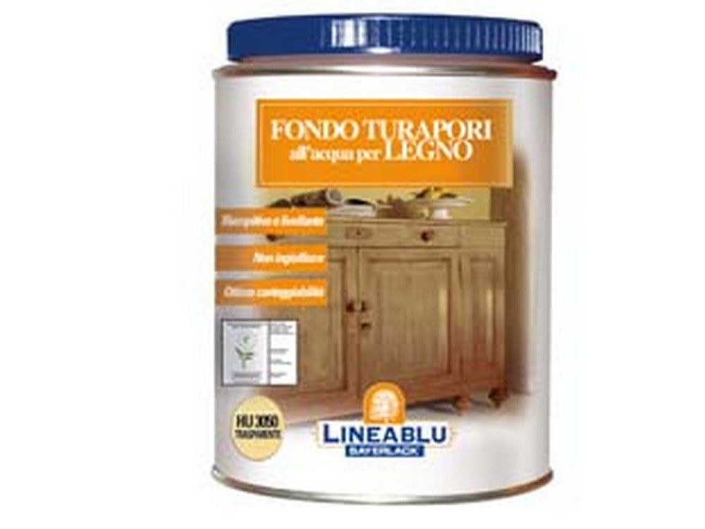 fondo turapori all'acqua per legno - hu 3050 trasparente ml.750 fer58179