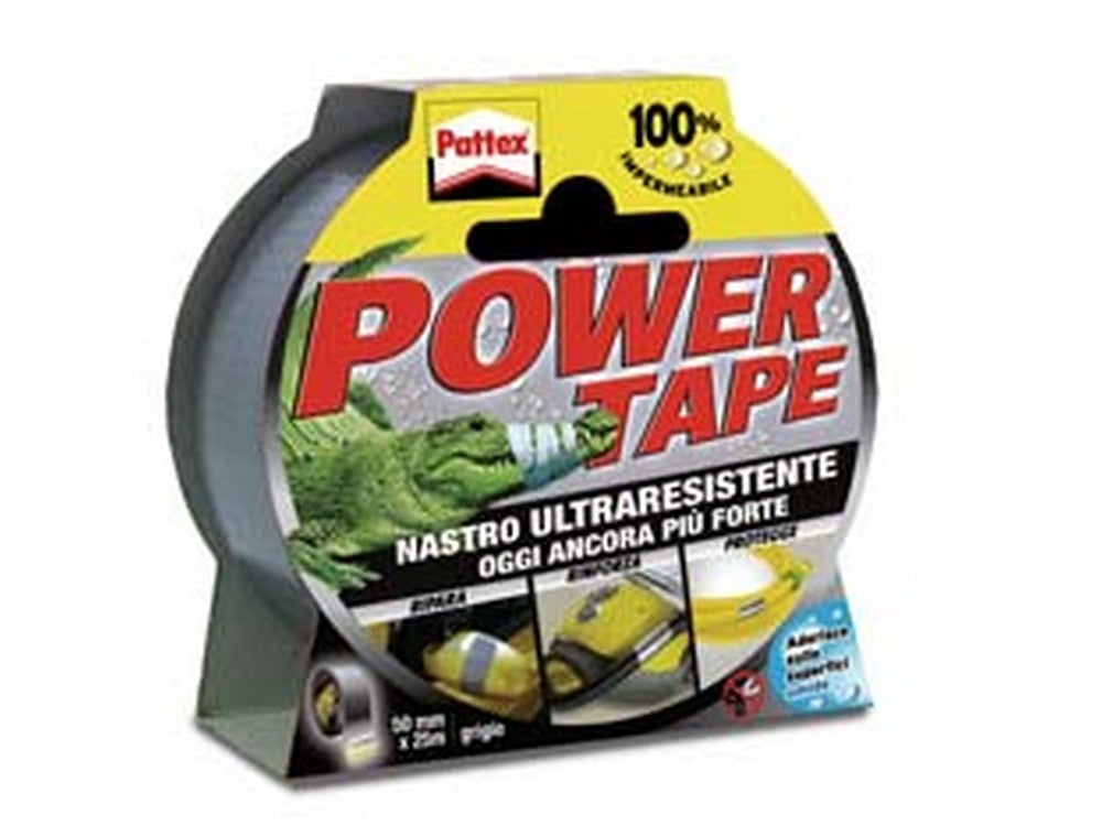 2blister pattex nastro adesivo "power tape" - mm.50h. in rotoli da mt.10 colore nero cod:ferx.fer166980