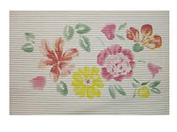 tappetino antiscivolo rettangolare fantasia fiori - cm.80x50 fer66785