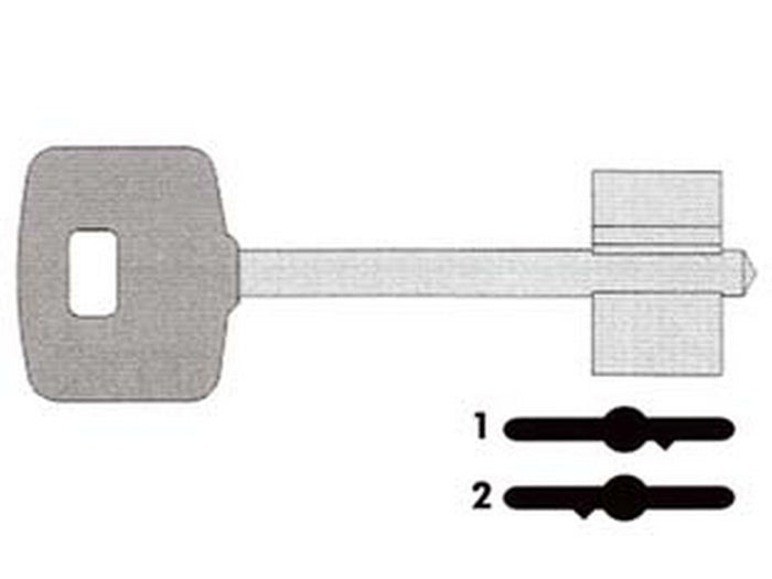 25pz chiavi doppia mappa 00101 - 00101002 sx (tipo silca cscp) fer67997