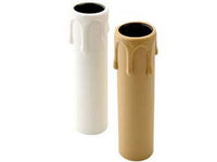 20pz guscio candela con gocce e14 con portalampada incluso - ? mm.26x65h.- colore bianco fer88992