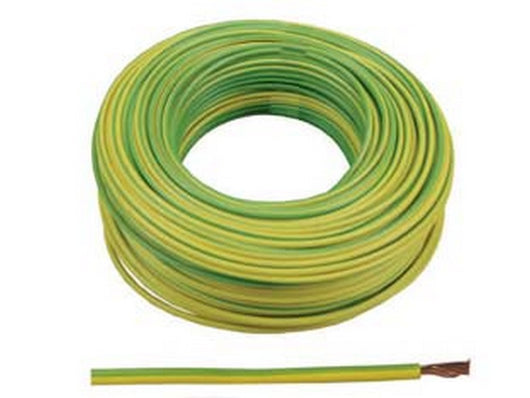 100mt cavo elettrico unipolare antifiamma giallo/verde - 1x mmq.2,5 colore giallo/verde fer90711