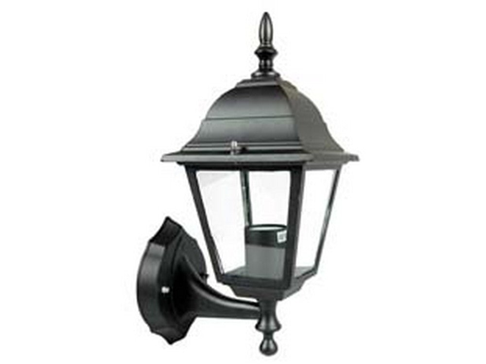 lanterna con braccio inferiore modello new york - 60w ip44 mm.192x370h. colore nero fer102490