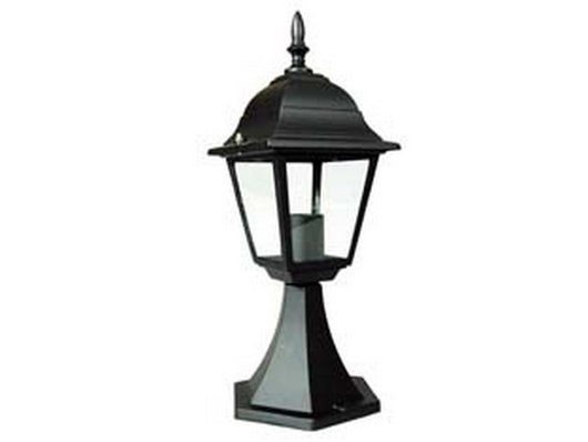 lanterna con supporto da appoggio modello new york - 60w ip44 mm.150x150x412h. colore nero fer102506