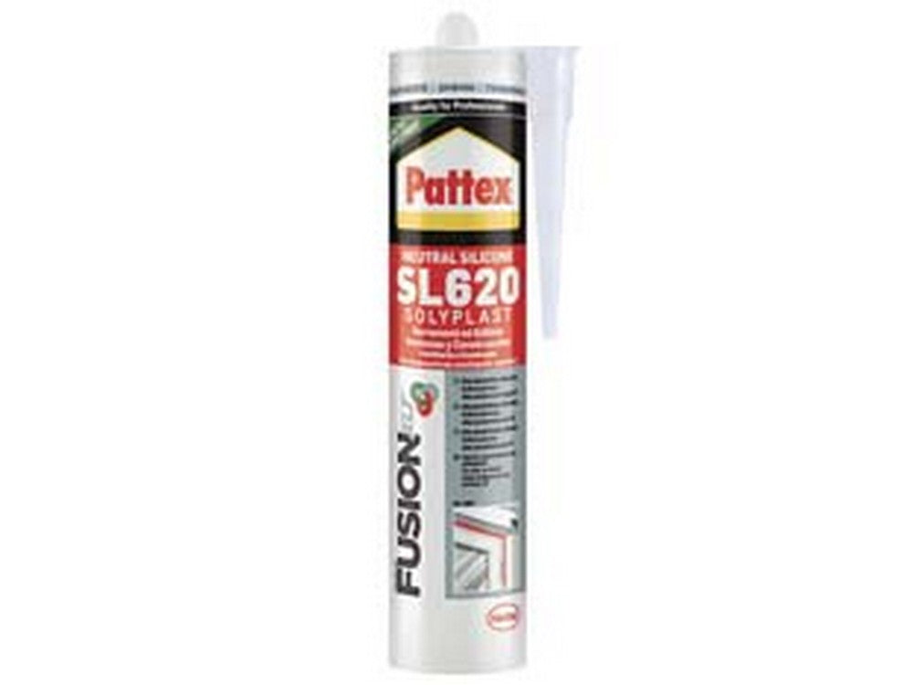 2pz pattex silicone sl 620 neutro colorato - ml.300 nero ral 9004 fer130981