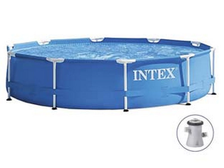 piscina "metal frame" rotonda con telaio portante con pompa cm.305x76h. - capacit? lt.4485 - peso kg.19,7 (28202) fer136341