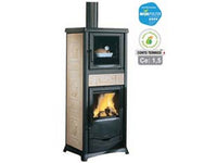 stufa a legna rossella plus forno evo 9,1 kw lib.panna (conto termico) - misure cm.55,9x53,6x135,9h. - peso kg.195 fer145824