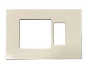 20pz placca combinata foro schuko quadro + 1 posto "venus" - mm.115x80h. - (1869.a) fer150330