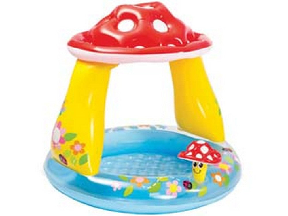 piscina gonfiabile tonda "fungo" con parasole 1-3 anni - ? cm.102x89h. - peso kg.1,50 (57114) fer163972