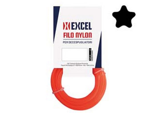 2blister filo per decespugliatore in nylon pentagono arancio - ? mm. 3 in matassa da mt.50 fer182225