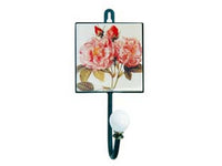 appendiabiti 1 posto con decorazione rose - cm.10x8x21h. fer183239