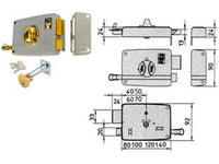 serratura da portoncino con pomolo interno catenaccio e scrocco - mm.50 sx (1.7602) fer410991