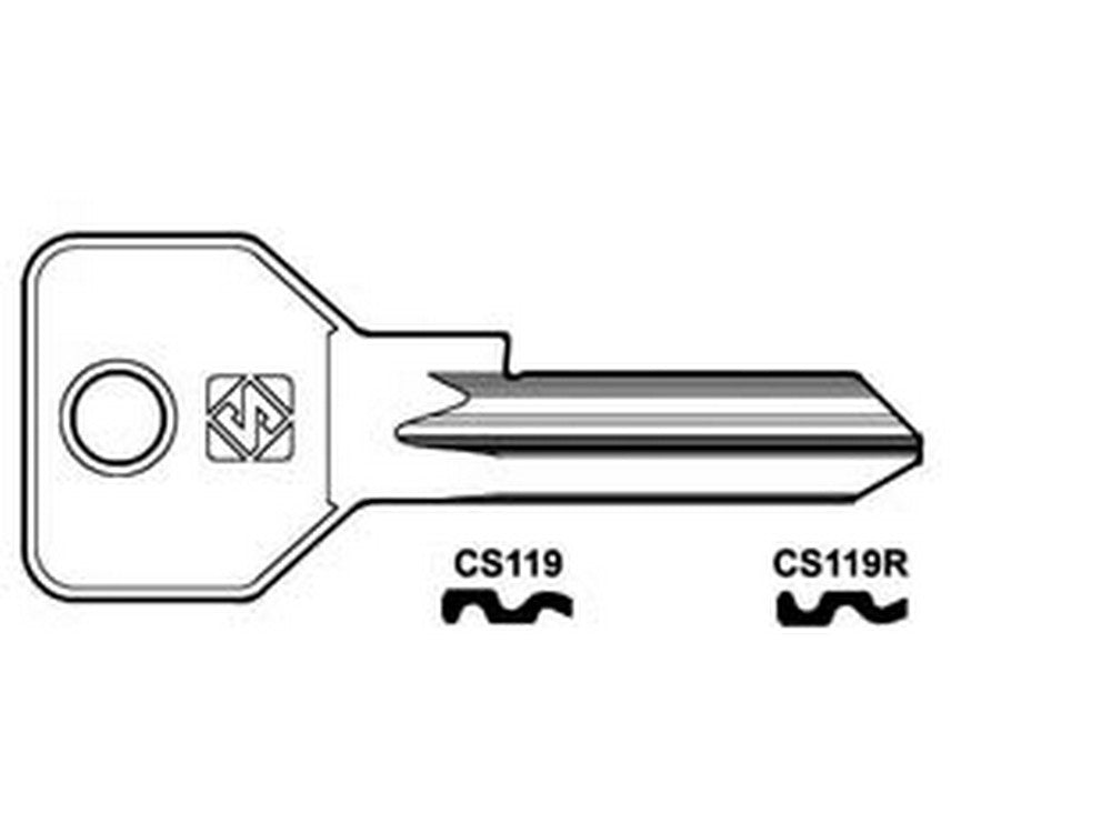 50pz chiavi per cilindri 5 spine grandi cs119 - cs119 dx fer187725