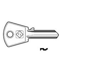 10pz chiavi per cilindri pc cortellezzi 4 spine piccole pc2 - pc2 dx fer188012