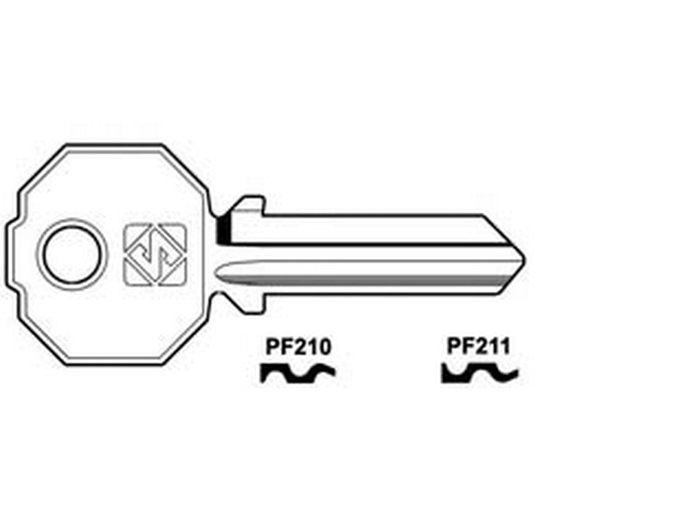 10pz chiavi per cilindri prefer 5 spine grandi - pf211 sx fer347877