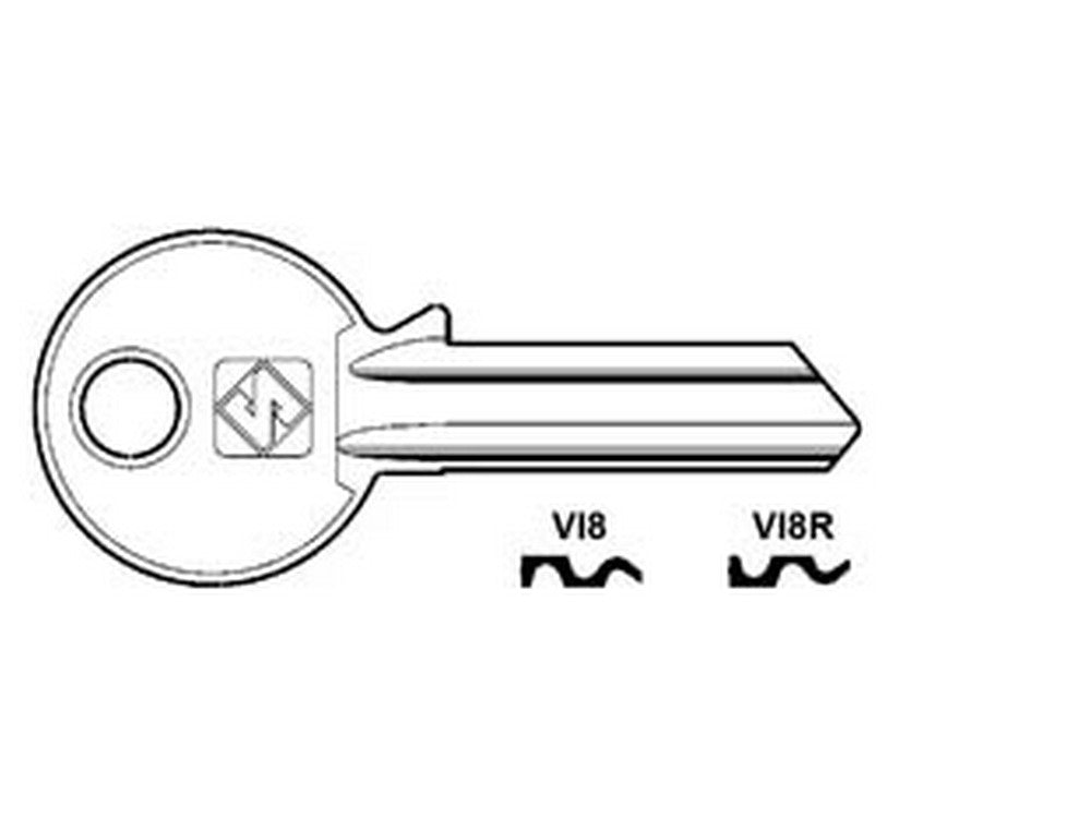 10pz chiavi per cilindri viro 5 spine grandi - vi8r sx  cod:ferx.fer188128