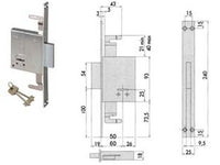 serratura triplice da infilare doppia mappa 57226 - mm.60 (57226600) fer201056