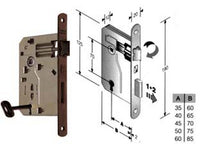 serratura a bussola ridotta da infilare bordo tondo bronzato - mm.60 bordo acciaio bronzato cod:ferx.fer204767