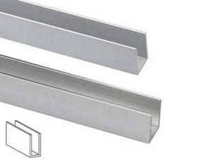 5pz profilo ad u in alluminio - mm.10x20 mt.1 argento fer432368