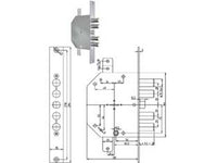 serratura triplice infilare con scrocco rev.doppia mappa blindate 2151 - mm.60 chiave mm.92 (2151-01) fer214254