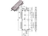 serratura triplice applicare multifunzione scrocco d/mappa blindate 54574 - mm.63 dx (54574d) fer214575