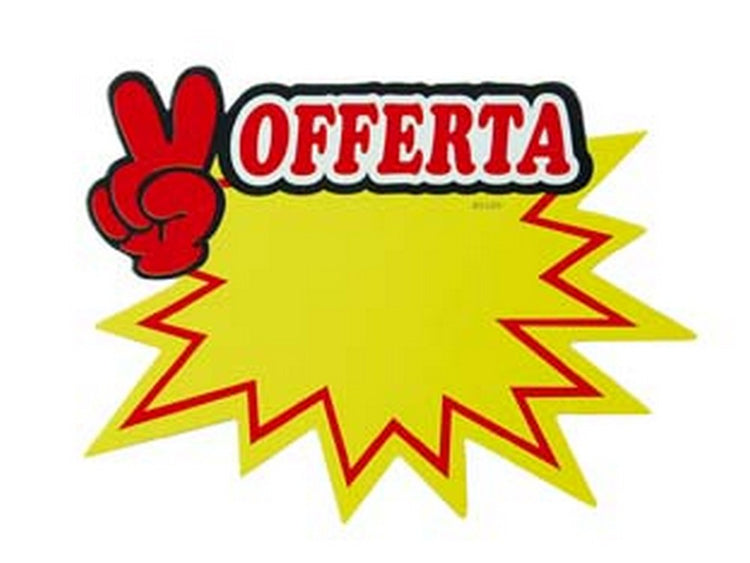 5blister cartello etichette "offerta" - mm.170x130 fer223454