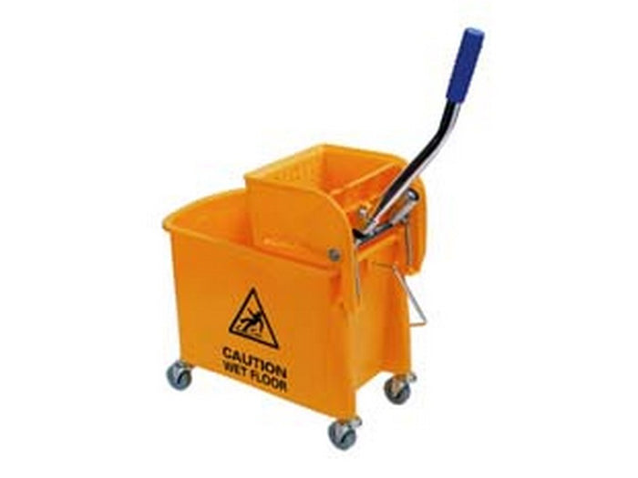 carrello lavapavimento mocio strizzatore "clean warning" - lt.20 di capienza - cm.63x27x67h. fer226059