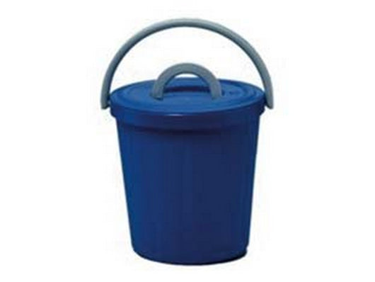 pattumiera con coperchio lt.15 - ? cm.32x32h., colore blu cod:ferx.fer230506