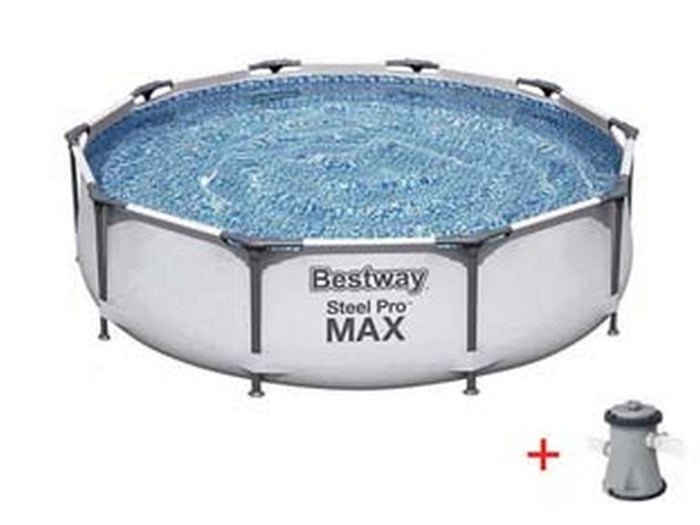 piscina steel pro max tonda con telaio portante cm.366x76h. - ? cm.366x76h. - capacit? lt.6473 -(art.56416) cod:ferx.fer232449