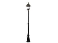 lampione su palo modello new york - 100w ip44 cm.210h. colore nero cod:ferx.fer234344.stock