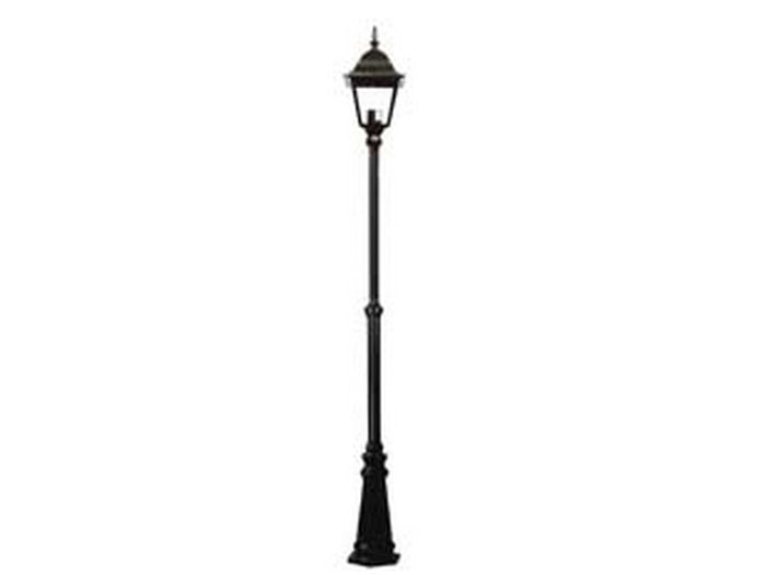 lampione su palo modello new york - 100w ip44 cm.210h. colore nero cod:ferx.fer234344.stock