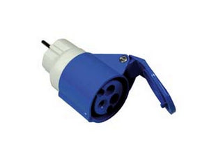 adattatore industriale con spina schuko 16a e presa cee 309 - 16a colore blu 73001 fer236331