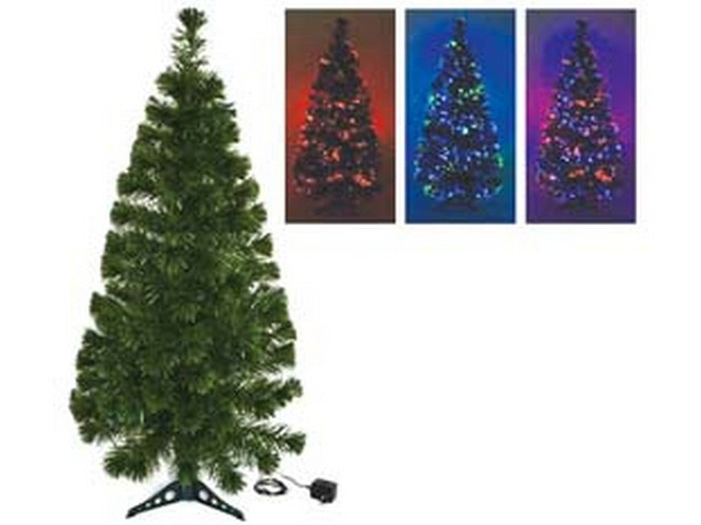 albero di natale a fibre ottiche multicolor - cm.120 h. base in plastica fer244046