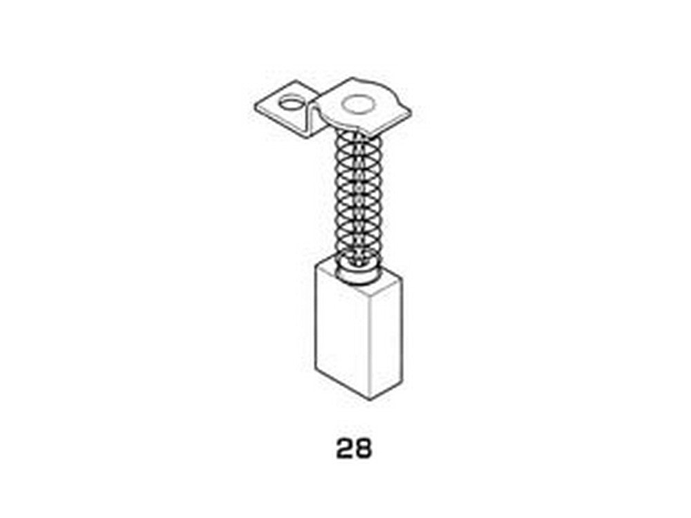 8pz spazzole a carboncino per elettroutensili modello 28 - rupes 1712 mm.7x12x20/22h. fer246286