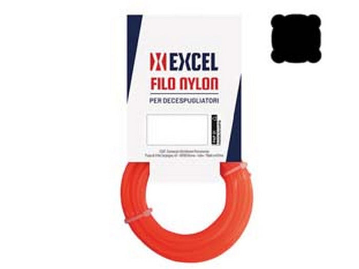 1blister filo per decespugliatore in nylon quadro arancio - mm.3,5 in matassa da mt.50 fer249690