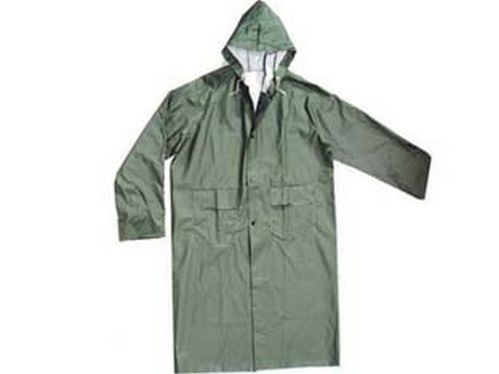 impermeabile cappotto in pvc bispalmato plp verde - tg. l fer250955