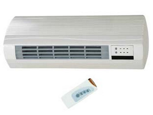 termoventilatore a parete 2000w cm.50 con timer e telecomando - misure cm.50x19x11h. fer252539