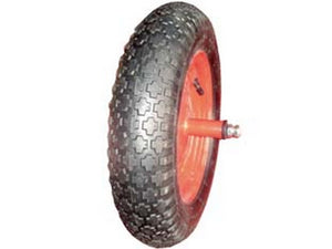 Ruota Per Carriola Pneumatica Con Carrarmato Perno Mm.12X210 - Perno Mm.12X210, Interasse Mm.150 Cod:Ferx.Fer252591