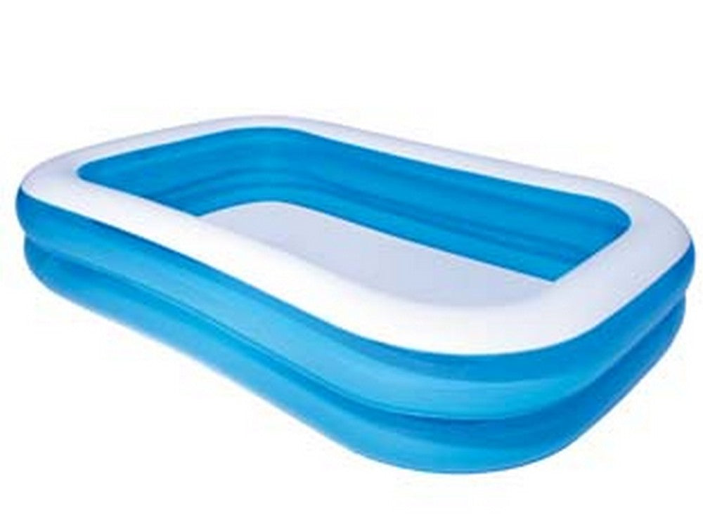  piscina "family" gonfiabile rettangolare 2 anelli +6 anni - cm.262x175x51h. - peso kg.4,8 (art.54006) fer260701