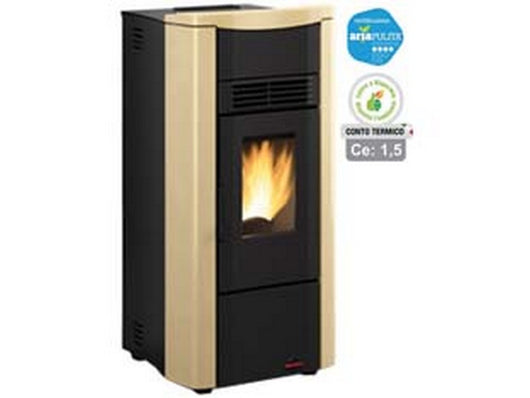 stufa a pellet giusy evo 2.0 7 kw pergamena (conto termico) - misure cm.49,8x50,4x102,20h. - peso kg.83 cod:ferx.fer270168