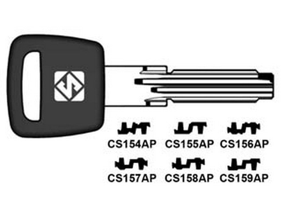 5pz chiavi per cilindri 6+7 spine profilo piatto - cs155ap fer275699