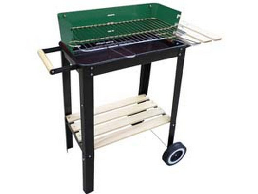 barbecue rettangolare con piani legno "kansas" - bracere cm.50x26 fer277181