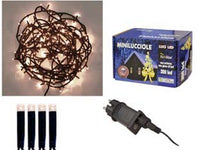 minilucciole a led bianco caldo per esterno con gioco luci - 240 led - mt.2 + 24 fer269360