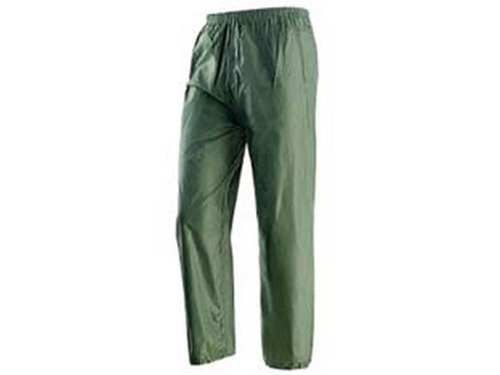 impermeabile pantalone in nylon spalmato in pvc verde - tg.l fer293044