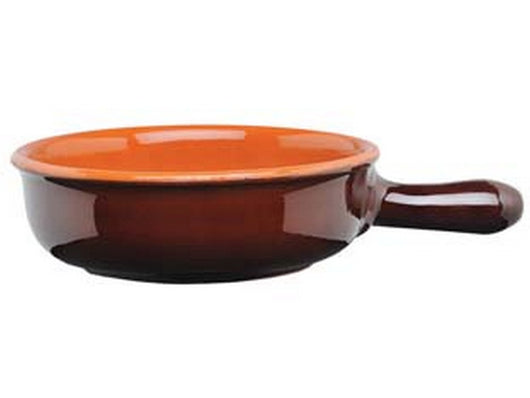 2pz casseruola in terracotta alto 1 manico bicolore - cm.16 fer308588