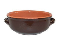 6pz ciotola con manici in terracotta brunella - cm.12 fer308656