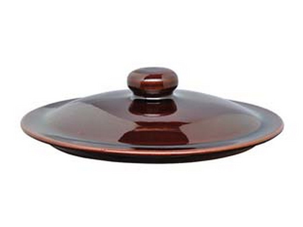 2pz coperchio in terracotta brunella - cm.18 fer308694