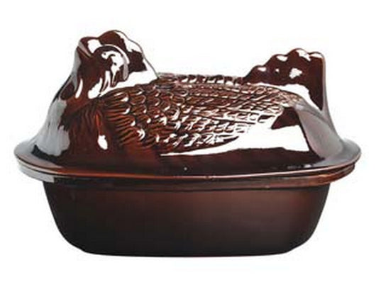 cuocipollo in terracotta brunella - cm.38 fer309066