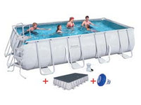 piscina power steel rettangolare telaio portante cm.488x244x122h. - kg.95,5- lt.11.532 -filtro cartuccia (art.56670) cod:ferx.fer310130