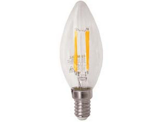 5pz lampada filo led oliva chiara e14 - 4w e14 - 2700?k calda - 470lm - 320? fer314275